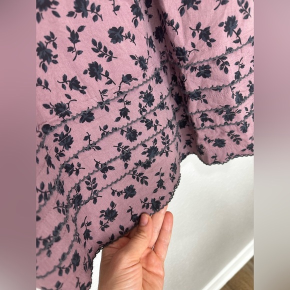 Madewell Tillie Puff-Sleeve Mini Dress in Shadow Blooms Size M-L - Picture 6 of 12